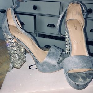 Baby blue high heels